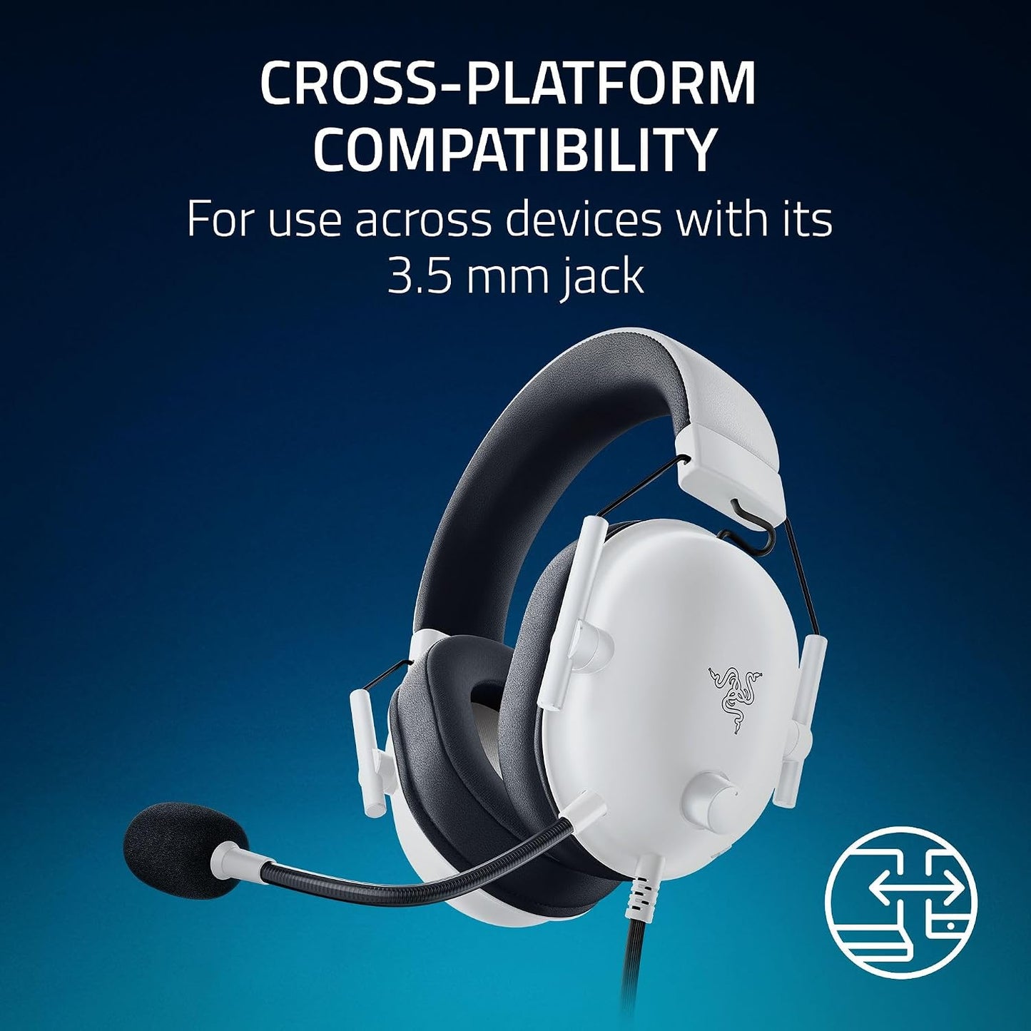 Razer BlackShark V2 X Gaming Headset: 7.1 Surround Sound - 50mm Drivers - Memory Foam Cushion - For PC, PS4, PS5, Switch - 3.5mm Audio Jack - Black