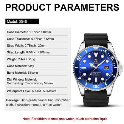 LN LENQIN Mens Watches Stainless Steel Waterproof Analog Quartz Watch for Men with Date Luminous Fashion Wristwatch