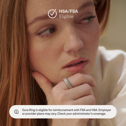 Oura Ring 5 - Stealth - Size 9 - World's Smallest Smart Ring - Sleep, Activity, Women's Health, AI Advisor, 1 Week of Battery Life, Oura App, Android & iOS Compatible
