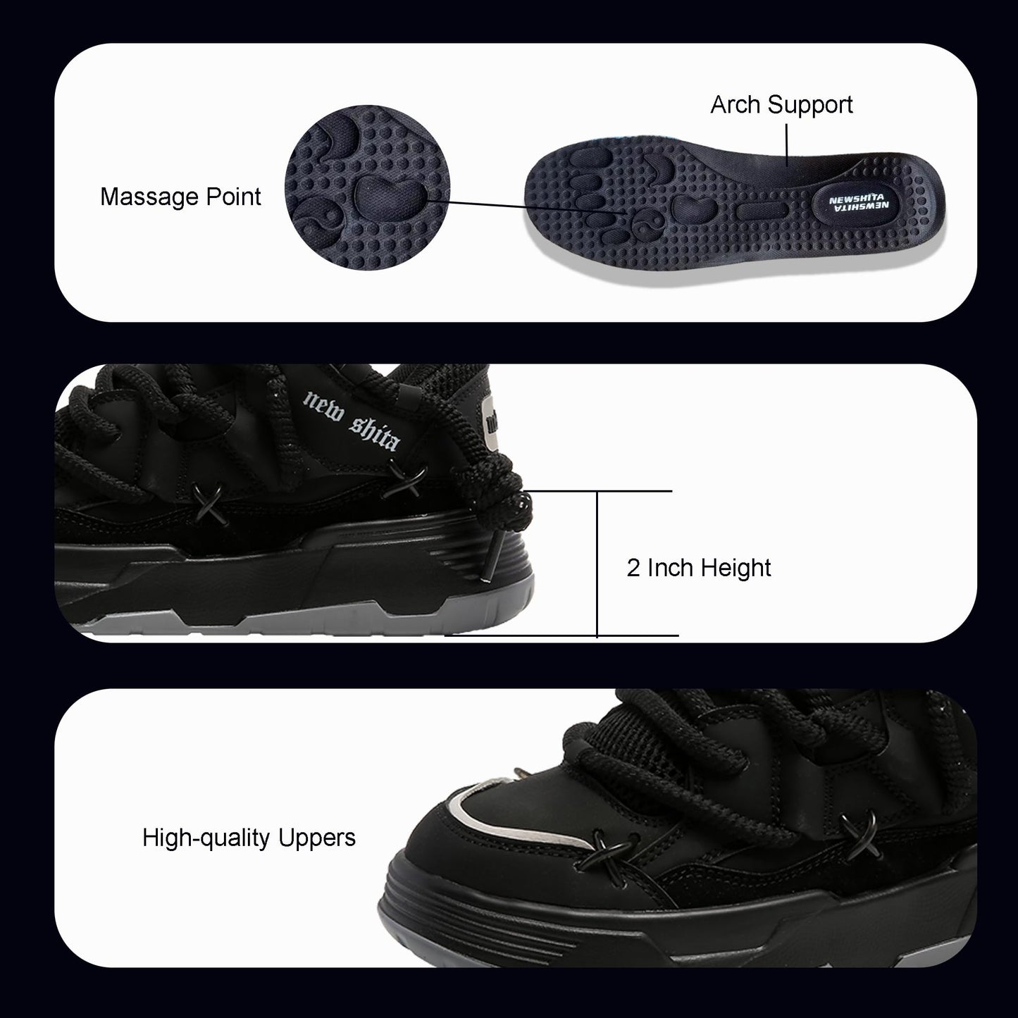Men's and Women's Chunky Platform Sneakers, Y2K Aesthetic Unisex Dad Shoes, 2 inch Height Increasing Walking Shoes, Lightweight Breathable Athletic Fashion Trainers for Couples