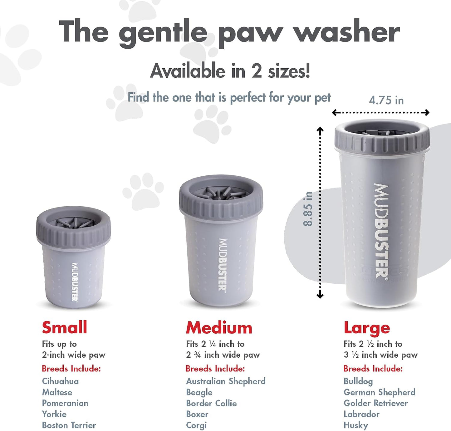 Dexas MudBuster Portable Dog Paw Cleaner - Premium Quality, Blue, Small Size for Pet Supplies and Accessories