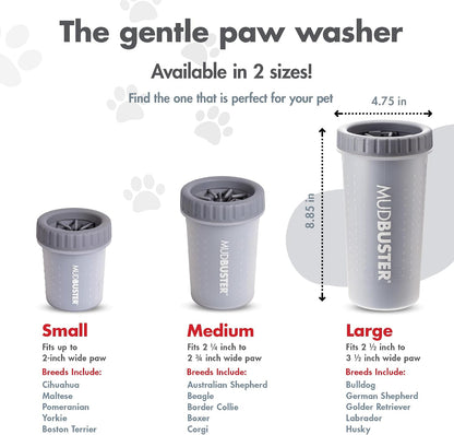 Dexas MudBuster Portable Dog Paw Cleaner - Premium Quality, Blue, Small Size for Pet Supplies and Accessories