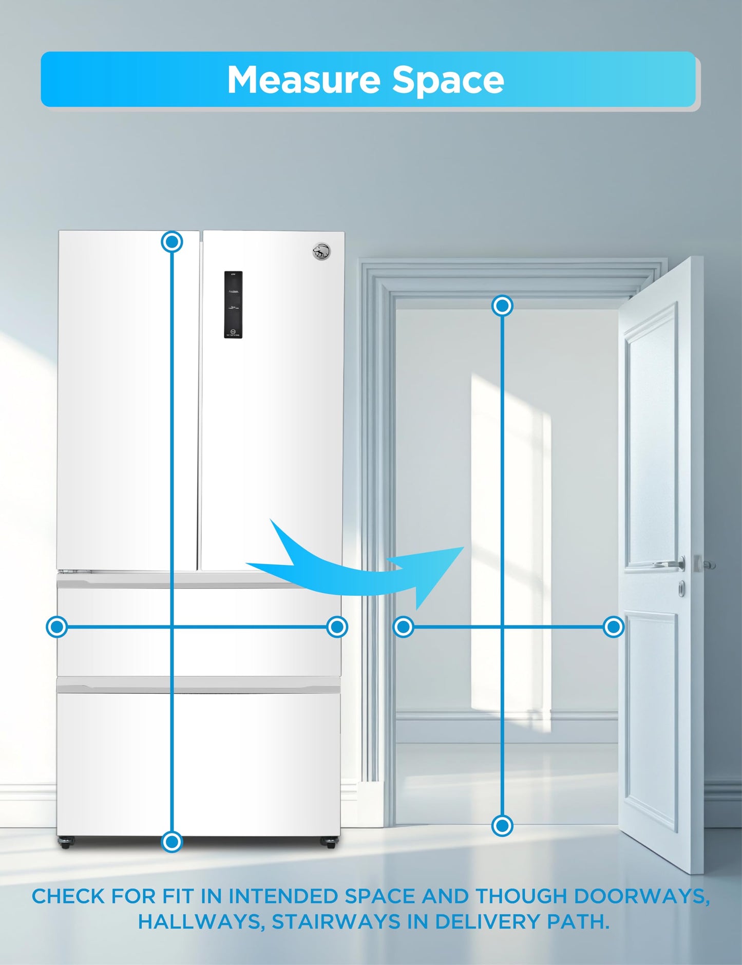 Commercial Cool 20 Cu. Ft. Top Mount Refrigerator with Freezer, 2-Door Refrigerator with Top Freezer and Adjustable Temperature Control, Ice Maker Ready, Energy Star Certified, Stainless Look