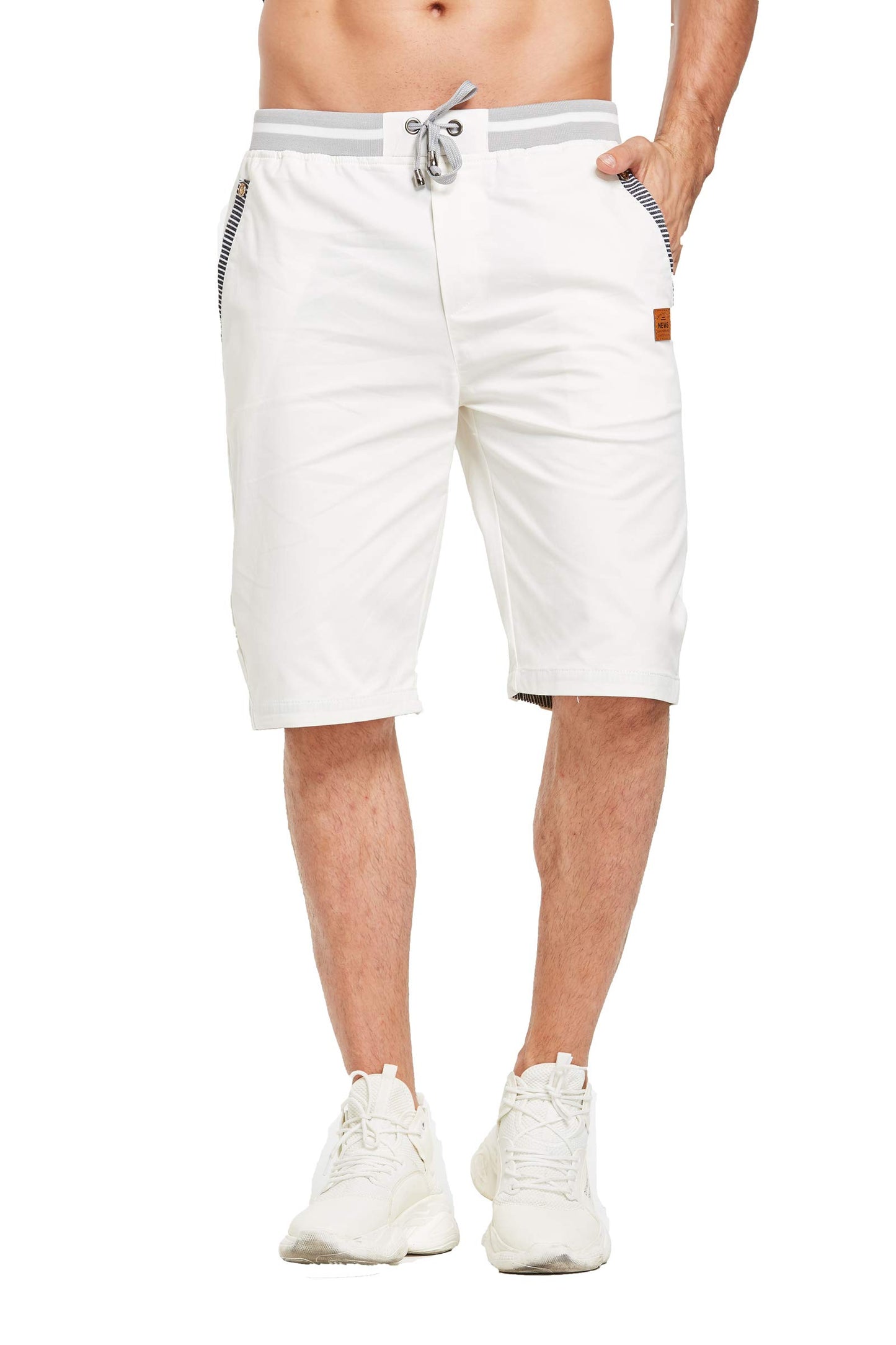 Tansozer Men's Shorts Casual Classic Fit Drawstring Summer Beach Shorts with Elastic Waist and Pockets