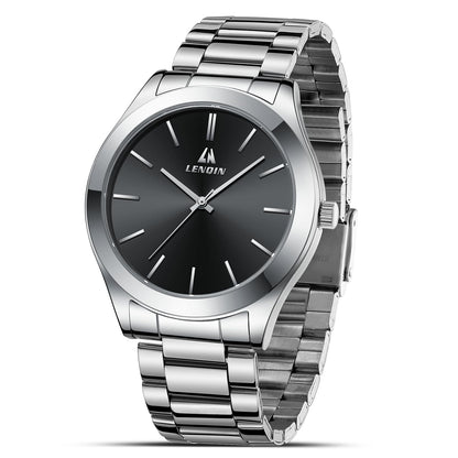 LN LENQIN Mens Watches Waterproof Stainless Steel Watch for Men Analog Quartz Fashion Business Designer Wristwatch
