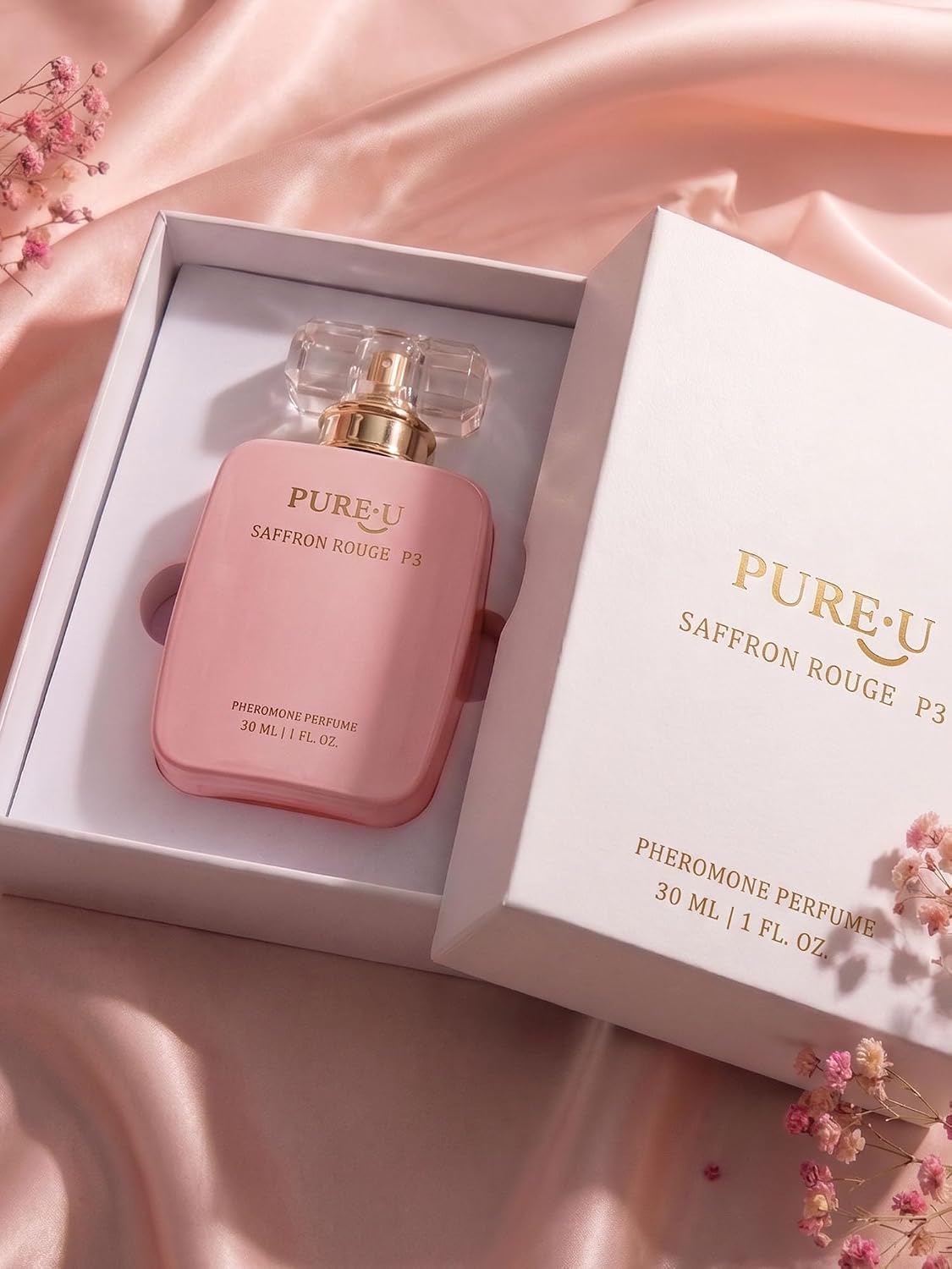 Pheromone Perfume for Women - Long Lasting Saffron Amber & Cedarwood Sophisticated Scent, Luxury Concentrated Extrait de Parfum Spray Oil, Portable Size Signature Scent, 1 fl oz (30ML