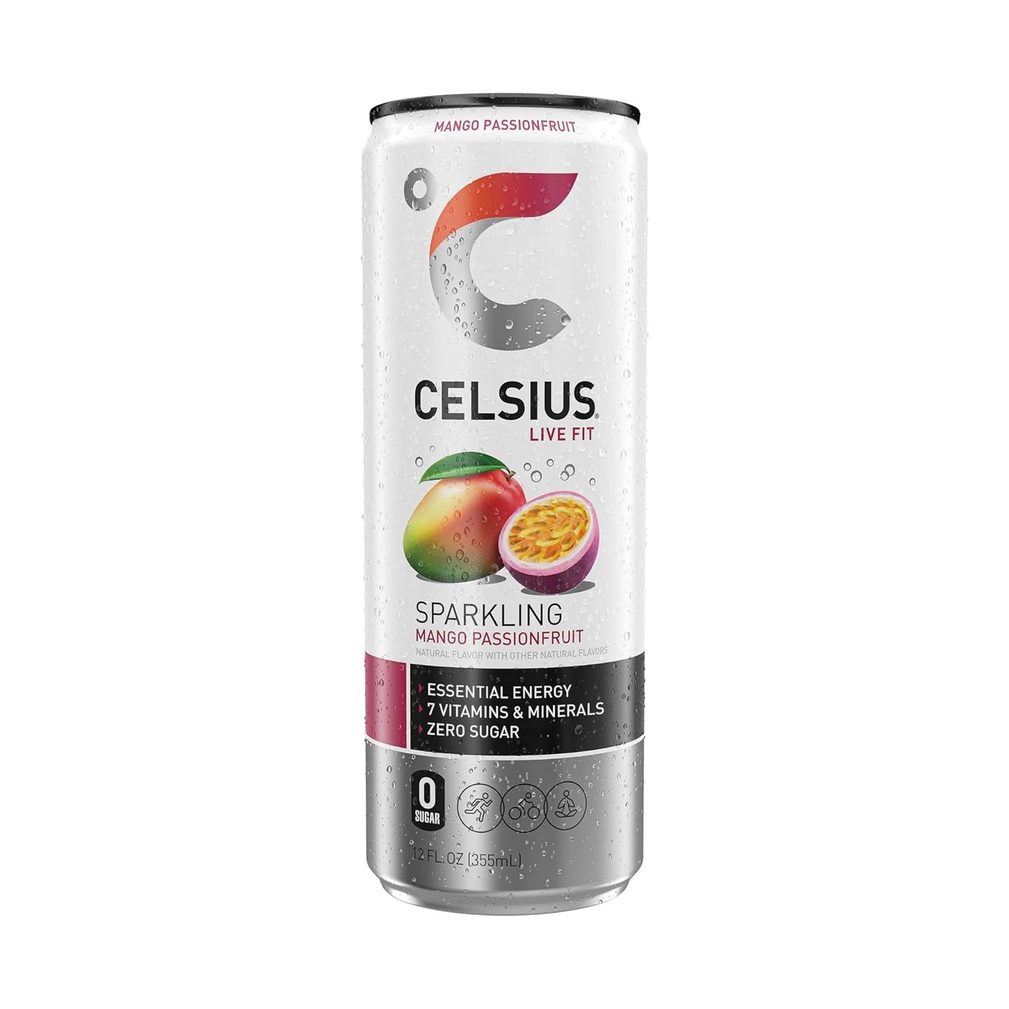 CELSIUS Sparkling Orange, Sugar Free Energy Drink, 12 Fl Oz (Pack of 12)