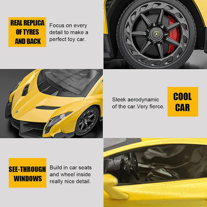 Remote Control RC CAR Racing Cars Compatible with Lamborghini Veneno Officially Licensed 1:24 Toy RC Cars Model Vehicle for Boys 6,7,8 Years Old,red