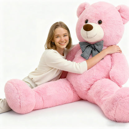Toys Studio 47 Inch Big Teddy Bear Giant Stuffed Animal for Girls, 4 Feet Large Teddy Bear Baby Shower Party Decorations Kids Women Girlfriend Christmas Valentines Gifts, Light Brown