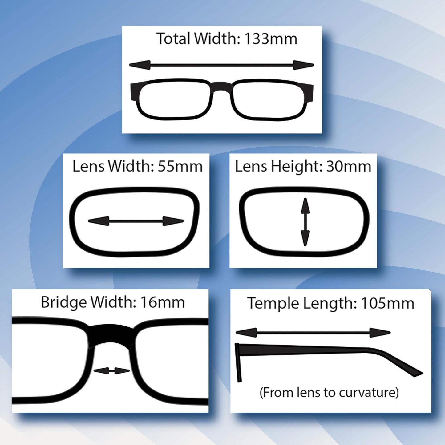 Boost Eyewear Reading Glasses, Traditional Black Frames, with Spring Loaded Hinges