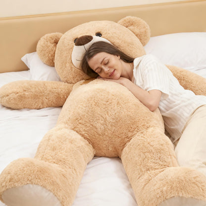 Toys Studio 47 Inch Big Teddy Bear Giant Stuffed Animal for Girls, 4 Feet Large Teddy Bear Baby Shower Party Decorations Kids Women Girlfriend Christmas Valentines Gifts, Light Brown