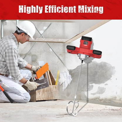 IMAYCC Handheld Cement Mixer, Portable Concrete Mixer,110V 6 Speed Mixing Drill, 2100W Drill Mixer for mud,Motar,Paint, Grout, Plaster,Thinset etc.
