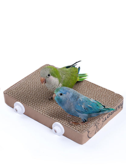7.3 Inch Paper Bird Toys, Bird Platform, Parrot Toy, Help Birds Clean Beak, Release Stress, Reduce Boredom - Suitable for Budgie, Cockatiel, Lovebird, and Other Small to Medium-Sized Pet Birds