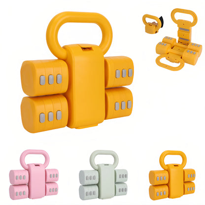 Adjustable Dumbbell Set of 2, 4 in 1 Free Weights for Women with Fast Adjustment, Home Gym & Outdoor Exercise Training, Includes 2.2lb 3.3lb 4.4lb 5.5lb Hand Weights, Compatible with Kettlebells