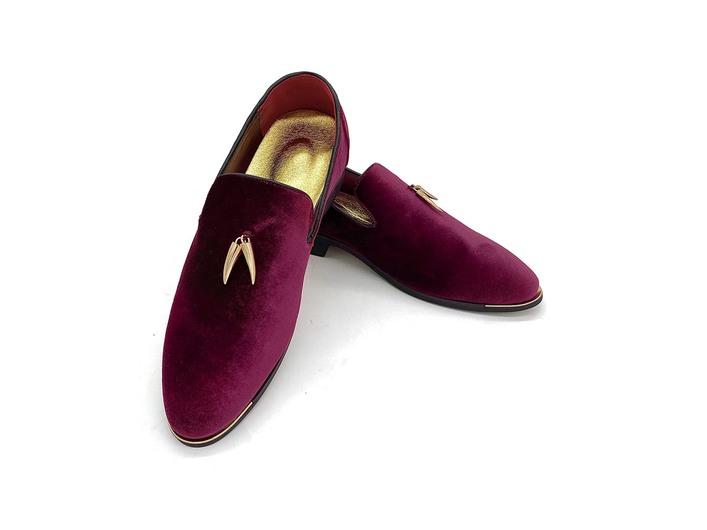 MHB Men's Multiple Colors Velvet Loafer Slip-on Tuxedo Dress Shoes Glitter Suede Smoking Slipper