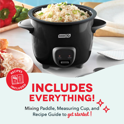 Dash Mini Rice Cooker | Small Rice Maker, 2 Cups Cooked / 1 Cup Uncooked, Ceramic Nonstick Removable Pot, Keep Warm Function, Compact and Portable for Dorm, Travel, Single Serve, Aqua