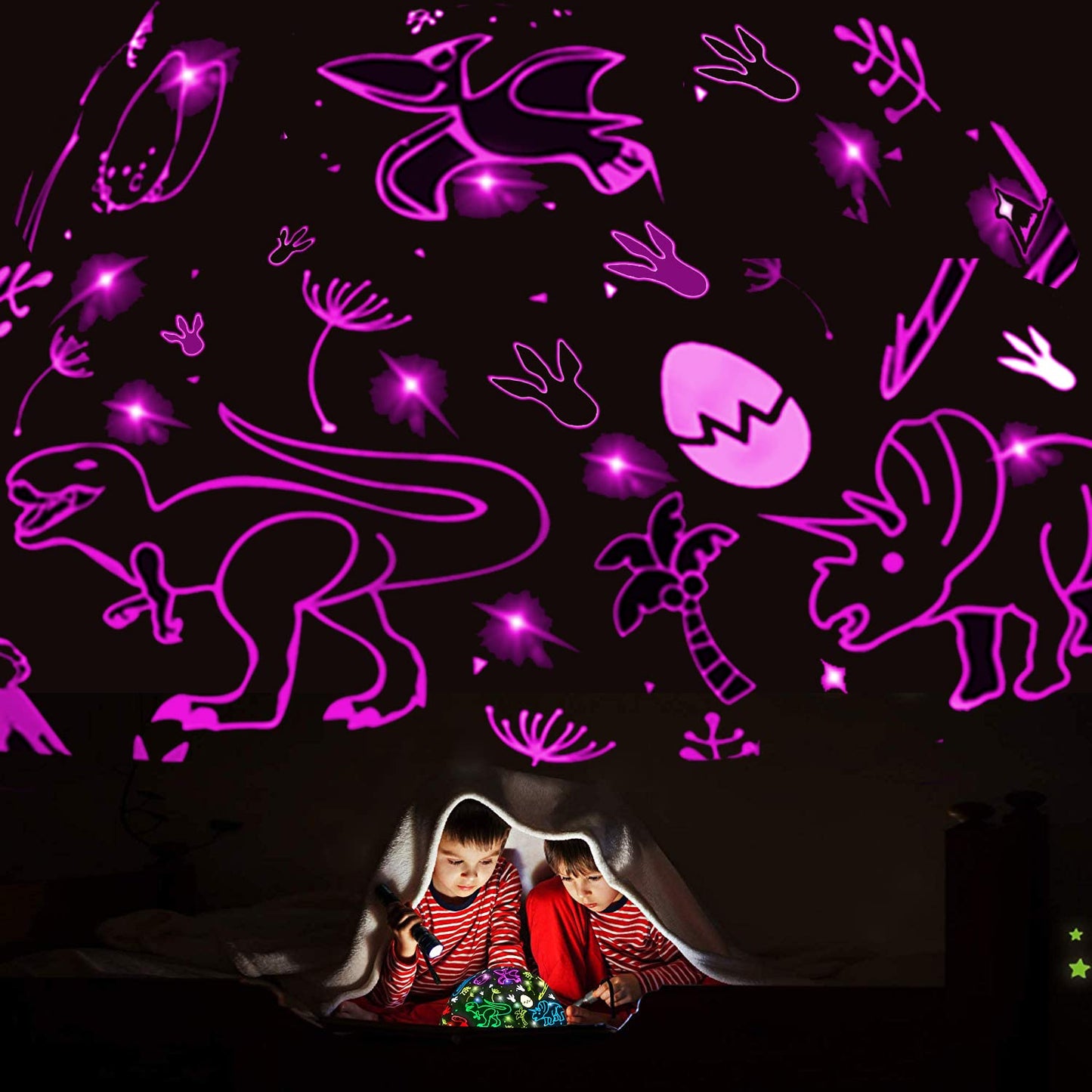 Dinosaur Night Light Toys for 3-8 Year Old Boys,2 in 1 Dino Projection for 2-10 Year Kids,Boys Girls Gifts,Suitable for Chirstmas Xmax Easter Birthday