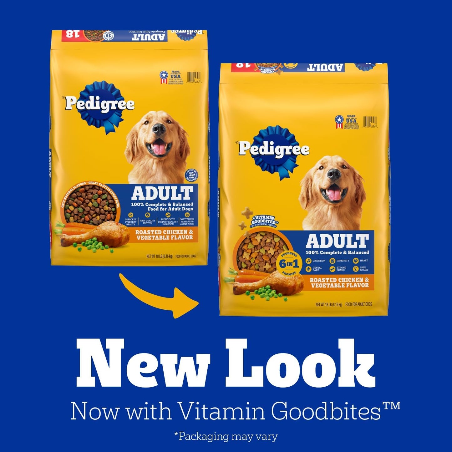 Pedigree Complete Nutrition Dry Dog Food, Steak & Vegetable, 18 lb