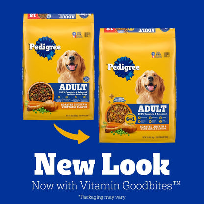 Pedigree Complete Nutrition Dry Dog Food, Steak & Vegetable, 18 lb