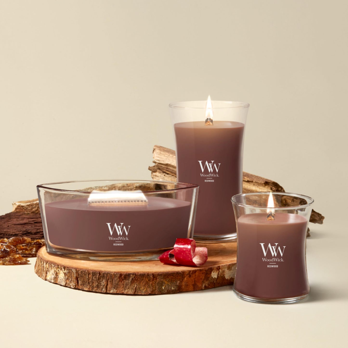 WoodWick Large Hourglass Fireside Candle, Premium Soy Blend Wax, Crackles as it burns, Perfect for Gifting, 21oz