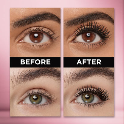 L'Oreal Paris Makeup Voluminous Lash Paradise Mascara, Voluptuous Volume, Intense Length, Feathery Soft Full Lashes, No Flaking, Smudging or Clumping, Latte Brown, 0.28 Fl Oz