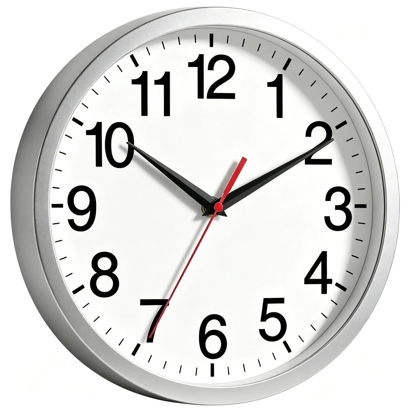 Rohioue Wall Clock Modern 8 Inch Battery Operated Silent Non Ticking Small Analog Clock for Living Room Office Home Bedroom Kitchen Bathroom(Black)