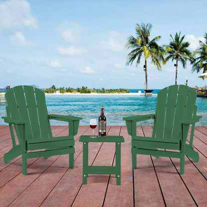 Apolimi Adirondack Outdoor Side Table, 2-Tier Sturdy Patio End Table Weather Resistant, 16.5" Solid Side Table for Patio, Pool, Porch