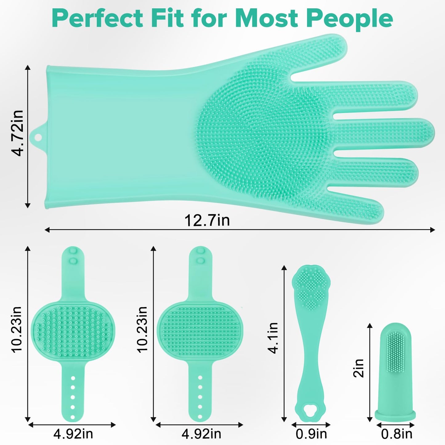 6PCS Grooming & Bath Supplies for Dogs, Cats | Dog Washing Gloves | Dog Bath Brush | Dog Shower Brush | Pet Grooming Gloves | Dog Grooming kit | Pet Supplies for Showerhead & Sprayer (Navy Blue)