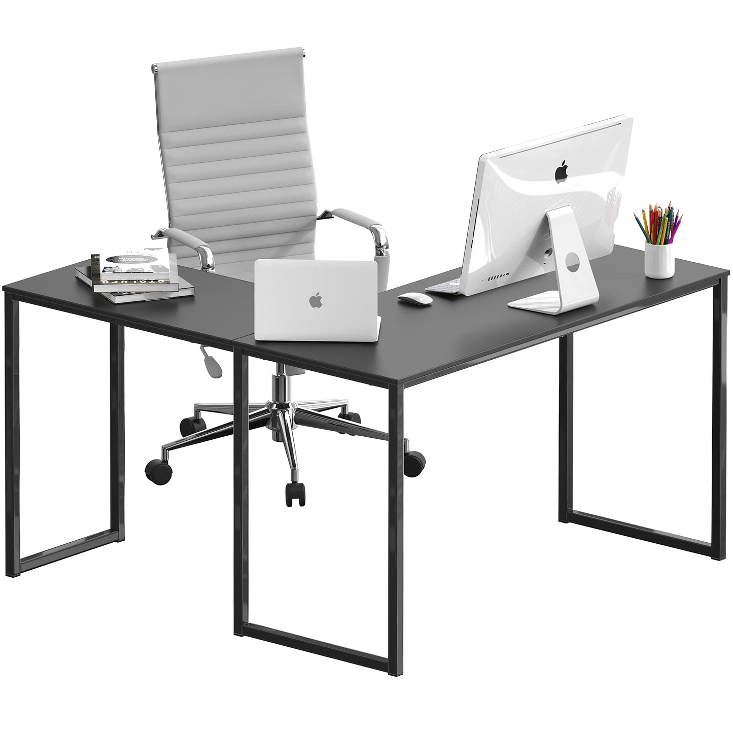 SHW Mission 32-Inch Home Office Computer Desk, Black