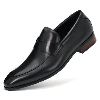 Men's Slip on Oxford Dress Shoes Classic Handmade Calfskin Manufacturing More Compact, Choose The Right Size to Modify The Foot Shape