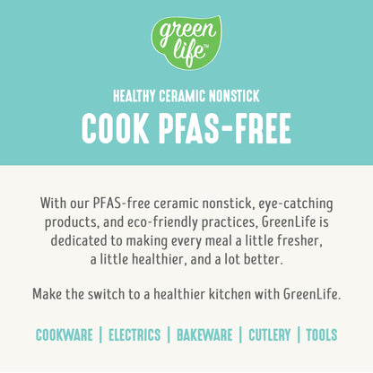 GreenLife Rice Cooker with Removable PFAS-Free Ceramic Nonstick Pot, 3-Cups Uncooked/6-Cups Cooked, Grains & Oatmeal Multicooker, Compact One-Switch Design, Auto Keep Warm, Easy Clean, Cream