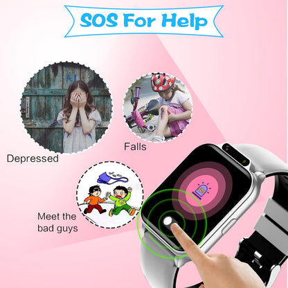 Smart Watch for Kids, 1.85" Fitness Tracker with Heart Rate, Sleep Monitor, IP68 Waterproof Smartwatches with Video Music, Pedometer, Game, NO APP/Phone, Gift for Boys Girls. (Classic, Black)