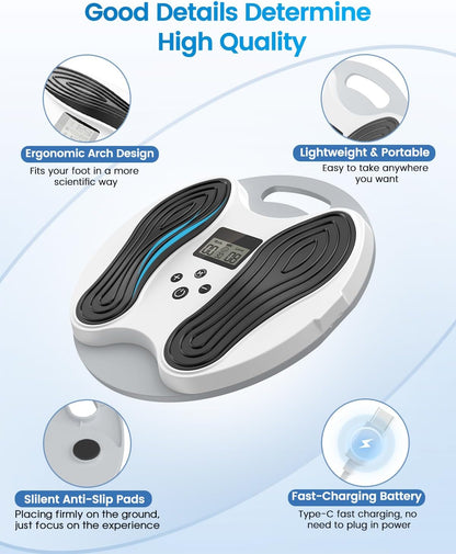EMS Foot Massager for Neuropathy, NMES Foot Stimulator for Neuropathy Feet Nerve FSA Eligible Electric Foot Massager for Circulation and Pain Relief with 4 TENS Unit Muscle Stimulator Pads