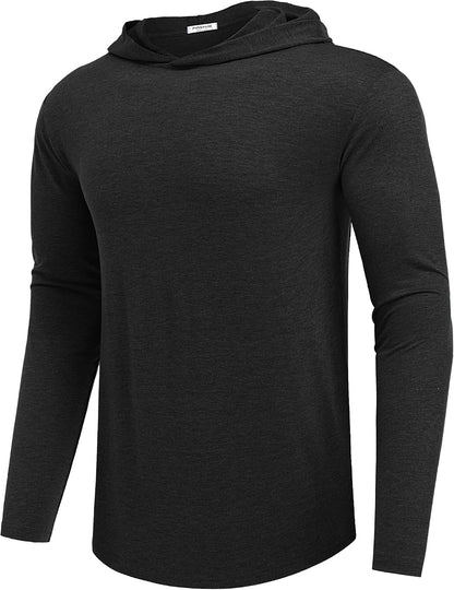 PINSPARK Lightweight Pullover Hoodies for Men Long Sleeve Hoodie for Golf Gym Workout Athletic Sweatshirt