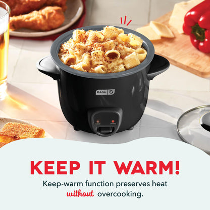 Dash Mini Rice Cooker | Small Rice Maker, 2 Cups Cooked / 1 Cup Uncooked, Ceramic Nonstick Removable Pot, Keep Warm Function, Compact and Portable for Dorm, Travel, Single Serve, Aqua
