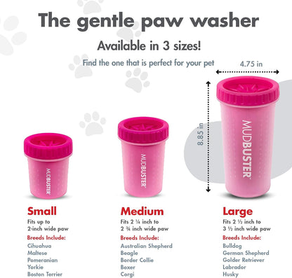 Dexas MudBuster Portable Dog Paw Cleaner - Premium Quality, Blue, Small Size for Pet Supplies and Accessories