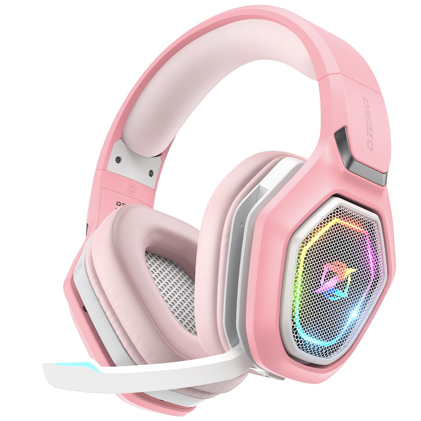 Ozeino 2.4GHz Wireless Gaming Headset for PC, Ps5, Ps4 - Lossless Audio USB & Type-C Ultra Stable Gaming Headphones with Flip Microphone, 40-Hr Battery Gamer Headset for Switch, Laptop, Mobile, Mac