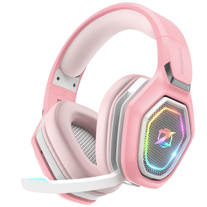 Ozeino 2.4GHz Wireless Gaming Headset for PC, Ps5, Ps4 - Lossless Audio USB & Type-C Ultra Stable Gaming Headphones with Flip Microphone, 40-Hr Battery Gamer Headset for Switch, Laptop, Mobile, Mac