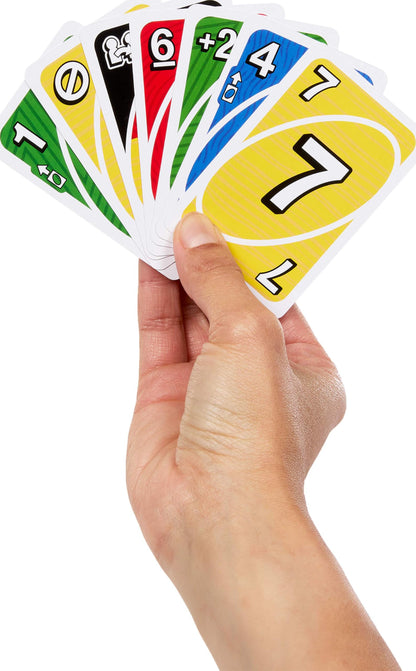 Mattel Games UNO Card Game for Kid, Adult & Family Nights & Parties, Travel & Vacations, Color Blind Accessible & Customizable Deck (Amazon Exclusive)
