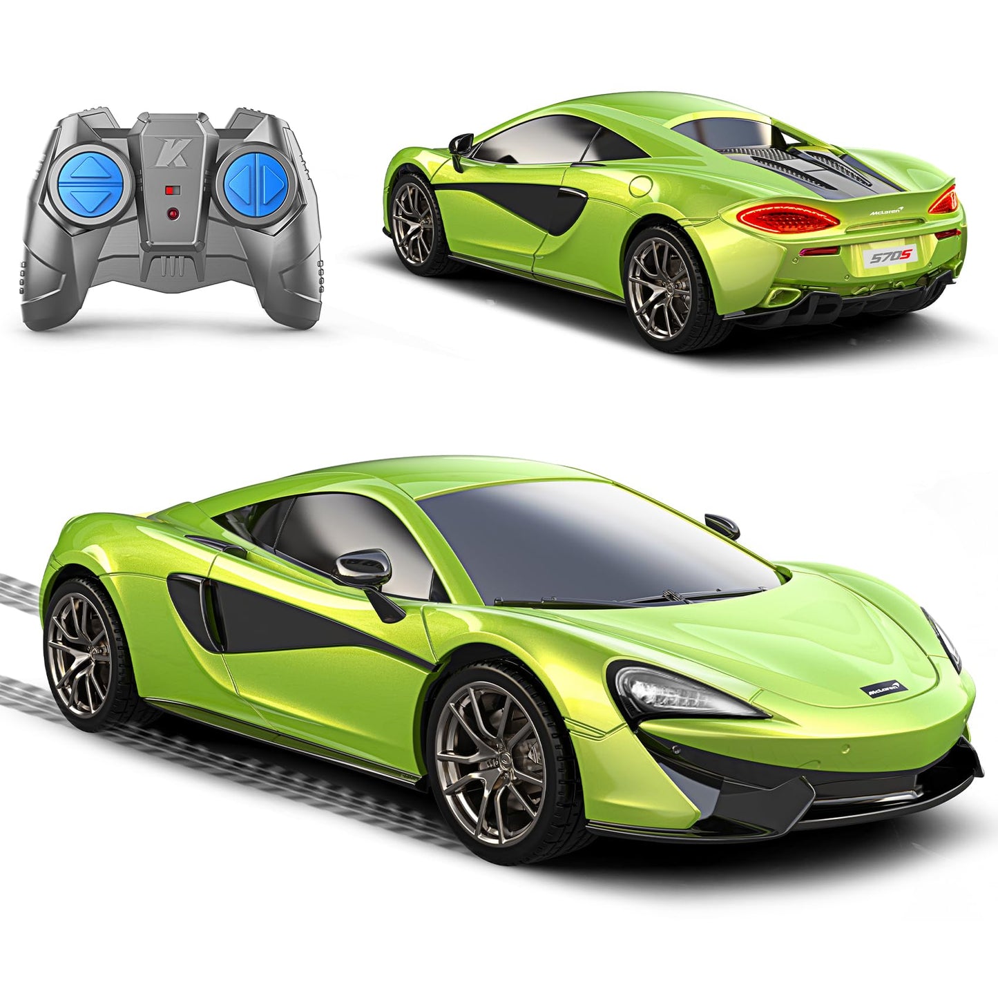AEROQUEST 1:24 Lamborghini Remote Control Car （Green） | Officially Licensed,Birthday Gift,Toys for ages 3-8,Aventador SVJ Mode,Electric Sport Racing,Hobby RC Cars
