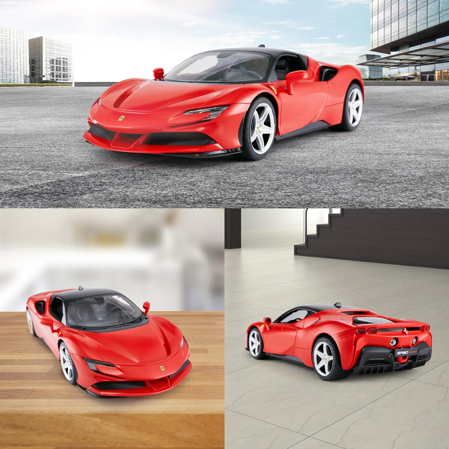 RASTAR RC Car | 1/14 Scale Ferrari LaFerrari Radio Remote Control R/C Toy Car Model Vehicle for Boys Kids, Red