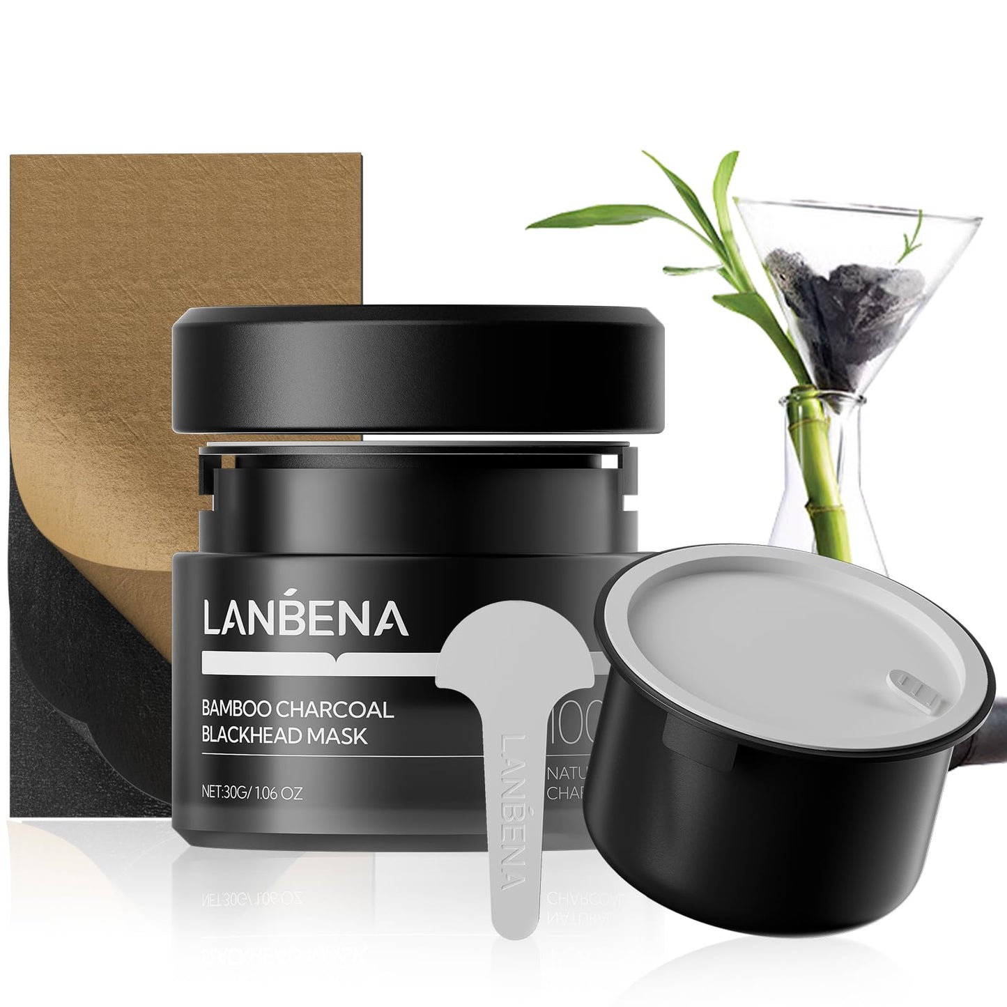 LANBENA 2.0 Nose Pore Strips, Blackhead Remover Mask with Salicylic Acid, Amazonian White Clay, Pore Cleanser Purifying Peel off Face Mask with 60 PCS Strips, Aloe Facial Mask(1.05 Ounce)