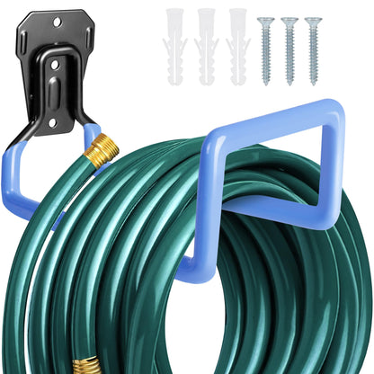 PeoMev Metal Garden Hose Holder - Heavy Duty Hose Hanger Wall Mounted Water Hose Holder for Outside Yard, Sturdy Hose Reel Hose Hooks for Water Hose, Extension Cords
