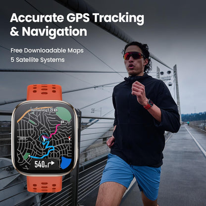 Amazfit Bip 6 Smart Watch 46mm, 14 Day Battery, 1.97" AMOLED Display, GPS & Free Maps, AI, Bluetooth Call & Text, Health, Fitness & Sleep Tracker, 140+ Workout Modes, 5 ATM Water-Resistance, Black