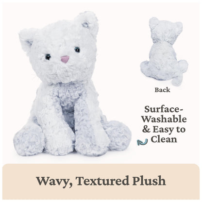 GUND Cozys Collection Cow, Stuffed Animal for Ages 0 and Up, Spring Decor Plush Toy, Cream/Blue, 10”