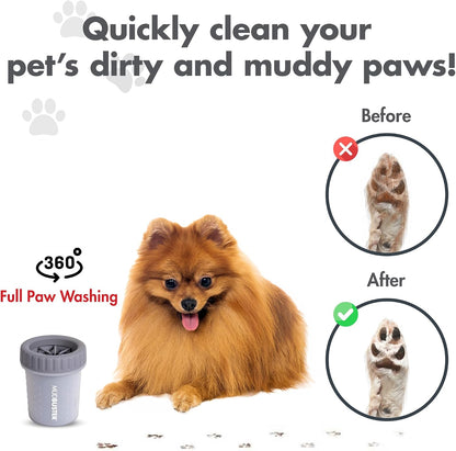Dexas MudBuster Portable Dog Paw Cleaner - Premium Quality, Blue, Small Size for Pet Supplies and Accessories