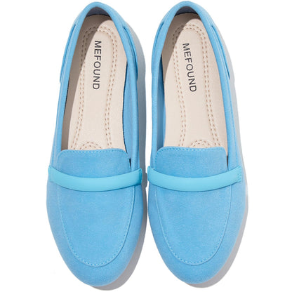 Women's Slip on Flats Shoes Runs Small Faux Suede Ballet Flats Fashion Business Casual Comfortable Flats Dressy Loafers for Women