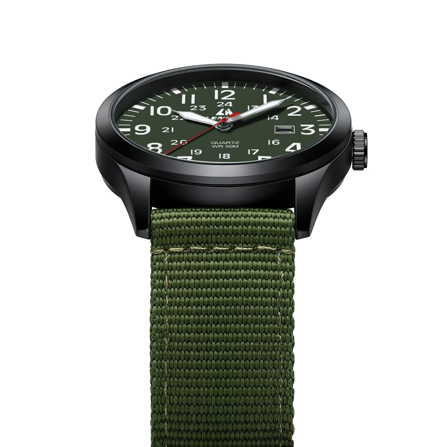 LN LENQIN Mens Watches Unisex Military Sport Nylon Strap Stylish Luminous Fashion Analog Quartz Watch for Men Waterproof Army Tactical Casual Wristwatch