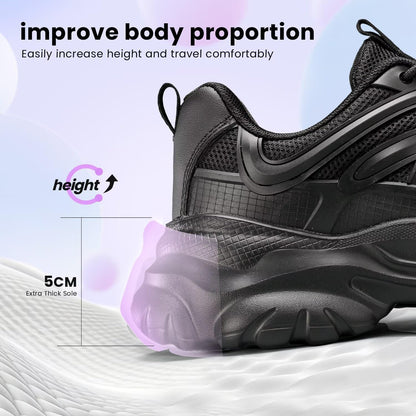 Women's Road Running Shoes Non Slip Ladies Walking Fashion Athletic Chunky Sneakers Work Gym Comfort Lightweight Mesh Soft Sole