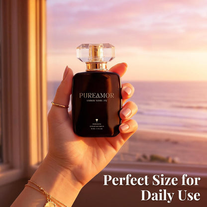 Pheromone Perfume for Women, Amber Noir Extrait de Parfum - Long Lasting Vanilla Amber Scent, 30% High Concentration, Full Size Fragrance Spray, 1.0 oz / 30 ml